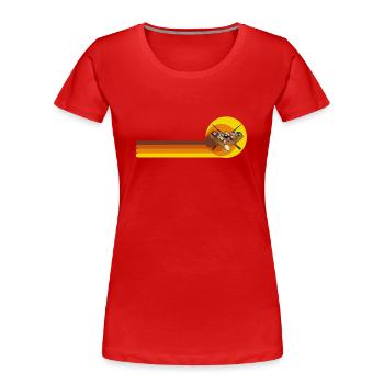 Billardtisch Billard Pool Vintage 70er 80er - Frauen Premium Bio T-Shirt - Rot - Vorne - Mia (176cm)