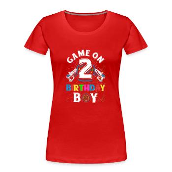 Lasertag Game On 2 Birthday Boy Indoor Laser Tag - Frauen Premium Bio T-Shirt - Rot - Vorne - Mia (176cm)