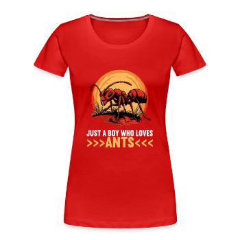 Fourmis fourmis - T-shirt bio Premium Femme - rouge - Devant - Mia (176cm)