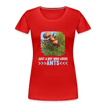 Fourmis fourmis - T-shirt bio Premium Femme - rouge - Devant - Mia (176cm)