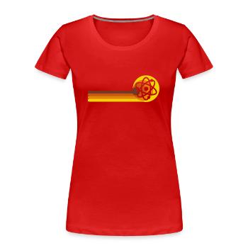 Physik, Biologie, Chemie oder Naturwissenschaften - Frauen Premium Bio T-Shirt - Rot - Vorne - Mia (176cm)