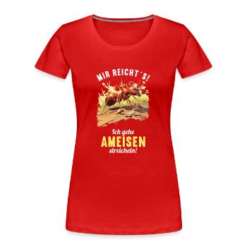 Fourmis fourmis - T-shirt bio Premium Femme - rouge - Devant - Mia (176cm)