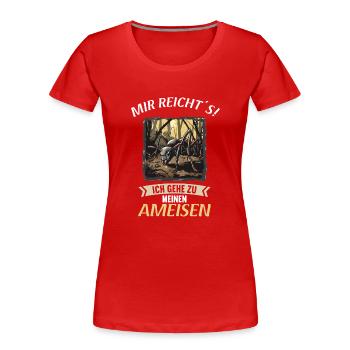Fourmis fourmis - T-shirt bio Premium Femme - rouge - Devant - Mia (176cm)