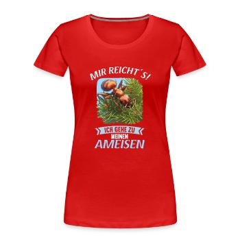 Fourmis fourmis - T-shirt bio Premium Femme - rouge - Devant - Mia (176cm)