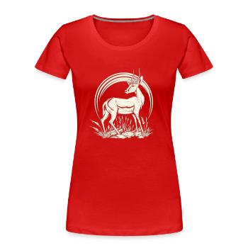 Antelope Antilopen Antilope - Frauen Premium Bio T-Shirt - Rot - Vorne - Mia (176cm)