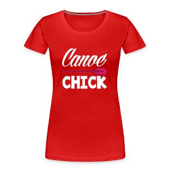 Kanu Frau Mädchen Frauen - Frauen Premium Bio T-Shirt - Rot - Vorne - Mia (176cm)