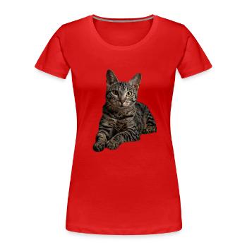 Egyptian Mau - Frauen Premium Bio T-Shirt - Rot - Vorne - Mia (176cm)
