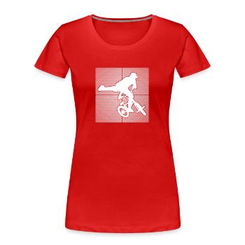 BMX Bike Freestyle race BMX - T-shirt bio Premium Femme - rouge - Devant - Mia (176cm)