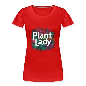 PLANT LADY - Women's Premium Organic T-Shirt - red - Front - Mia (176cm)