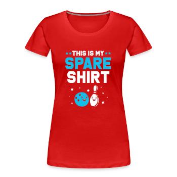 Bowlen Bowler Bowling Kegel Bowlingkugel - Frauen Premium Bio T-Shirt - Rot - Vorne - Mia (176cm)