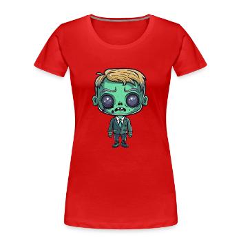 Verkäufer Halloween - Frauen Premium Bio T-Shirt - Rot - Vorne - Mia (176cm)