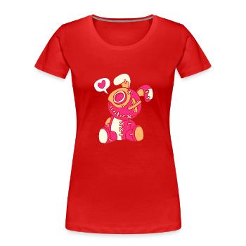 Vaudou - T-shirt bio Premium Femme - rouge - Devant - Mia (176cm)