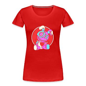 Vaudou - T-shirt bio Premium Femme - rouge - Devant - Mia (176cm)