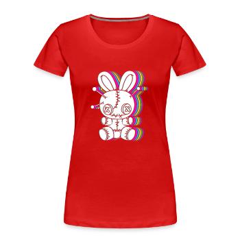 Vaudou - T-shirt bio Premium Femme - rouge - Devant - Mia (176cm)