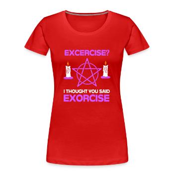 Vaudou - T-shirt bio Premium Femme - rouge - Devant - Mia (176cm)