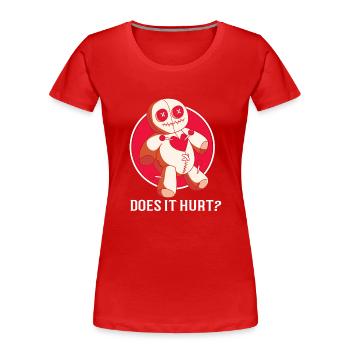 Vaudou - T-shirt bio Premium Femme - rouge - Devant - Mia (176cm)