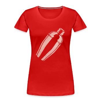 Barman Mixologue Shaker - T-shirt bio Premium Femme - rouge - Devant - Mia (176cm)