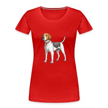 Beagle Chien Animal - T-shirt bio Premium Femme - rouge - Devant - Mia (176cm)