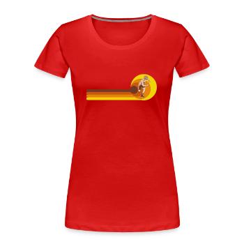 Inline-Skating Rollerskates Inline-Skater - Frauen Premium Bio T-Shirt - Rot - Vorne - Mia (176cm)
