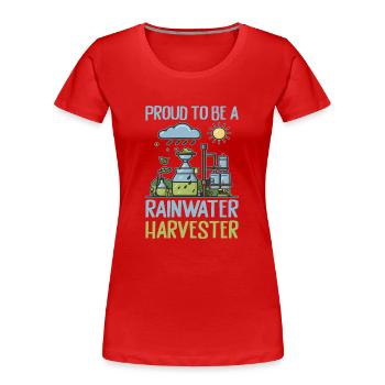 Rainwater tank - collecting rainwater - Women's Premium Organic T-Shirt - red - Front - Mia (176cm)
