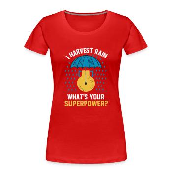 Rainwater tank - collecting rainwater - Women's Premium Organic T-Shirt - red - Front - Mia (176cm)
