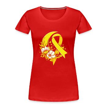 Krebs Kind Krebs-Überlebender - Frauen Premium Bio T-Shirt - Rot - Vorne - Mia (176cm)