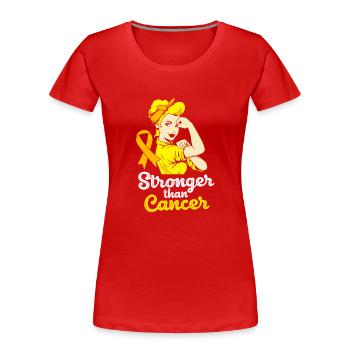 Krebs Kind - Frauen Premium Bio T-Shirt - Rot - Vorne - Mia (176cm)
