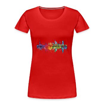 Ludwigshafen am Rhein - Frauen Premium Bio T-Shirt - Rot - Vorne - Mia (176cm)
