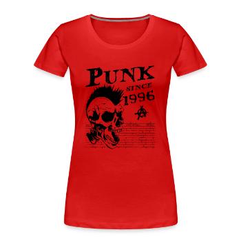 28 ans et toujours punk, Punks not dead, punk - T-shirt bio Premium Femme - rouge - Devant - Mia (176cm)