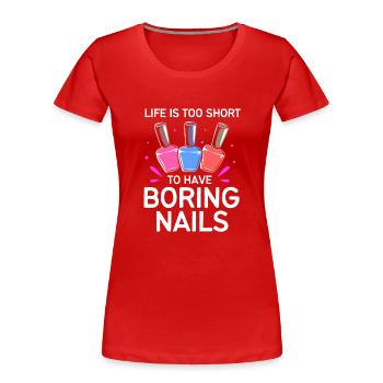 Kosmetikerin - Frauen Premium Bio T-Shirt - Rot - Vorne - Mia (176cm)
