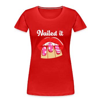 Nageldesignerin Nagel Kosmetik Kosmetikerin - Frauen Premium Bio T-Shirt - Rot - Vorne - Mia (176cm)