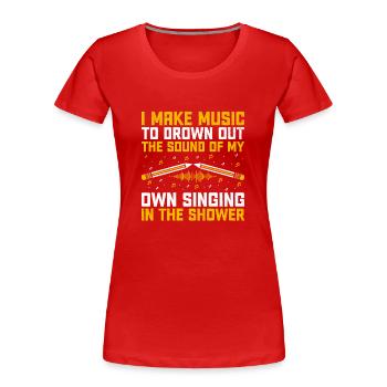 Musiker Songwriter Sänger Musiker Musik Musik Pr - Frauen Premium Bio T-Shirt - Rot - Vorne - Mia (176cm)