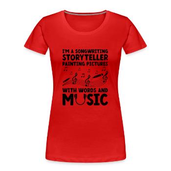 Musiker Songwriter Sänger Musiker Musik Musik Pr - Frauen Premium Bio T-Shirt - Rot - Vorne - Mia (176cm)
