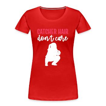 Softball Softball-Spieler - Frauen Premium Bio T-Shirt - Rot - Vorne - Mia (176cm)