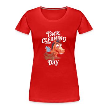 Motifs de chevaux amusants pour les amoureux des chevaux et - T-shirt bio Premium Femme - rouge - Devant - Mia (176cm)