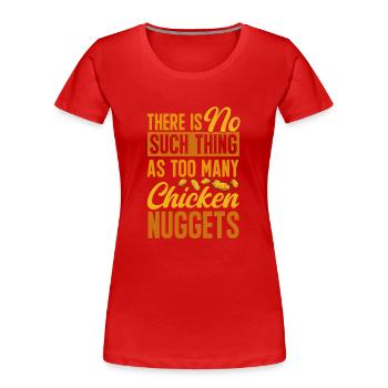Nuggets de poulet Nuggets de poulet - T-shirt bio Premium Femme - rouge - Devant - Mia (176cm)