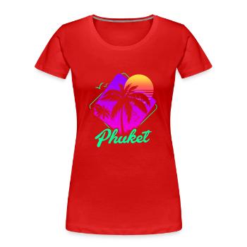 Thaïlande Langue thaïlandaise Phuket - T-shirt bio Premium Femme - rouge - Devant - Mia (176cm)