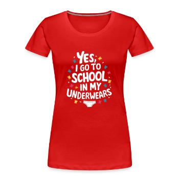 Homeschool Mom Dad Family Life Community Journey - Frauen Premium Bio T-Shirt - Rot - Vorne - Mia (176cm)