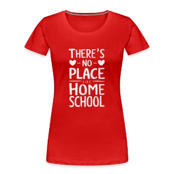 Homeschool Mom Dad Family Life Community Journey - Frauen Premium Bio T-Shirt - Rot - Vorne - Mia (176cm)