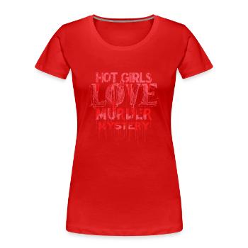 Murder Mystery Dinner Spielt Das Opfer - Frauen Premium Bio T-Shirt - Rot - Vorne - Mia (176cm)