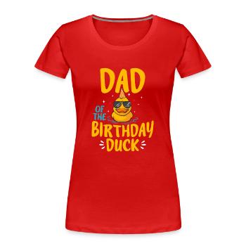 Quietscheentchen Quietscheente Gummiente - Frauen Premium Bio T-Shirt - Rot - Vorne - Mia (176cm)