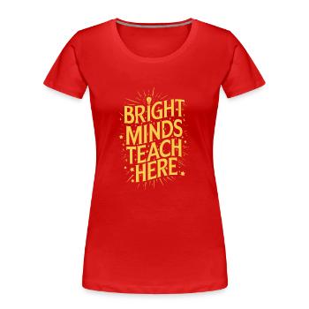 Homeschool Mom Dad Family Life Community Journey - Frauen Premium Bio T-Shirt - Rot - Vorne - Mia (176cm)