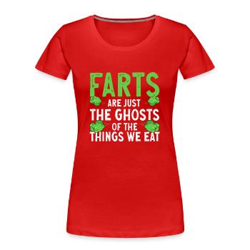 Furz Furzen Pupsen - Frauen Premium Bio T-Shirt - Rot - Vorne - Mia (176cm)