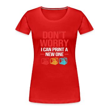 3D Druck Drucken Prototyp - Frauen Premium Bio T-Shirt - Rot - Vorne - Mia (176cm)