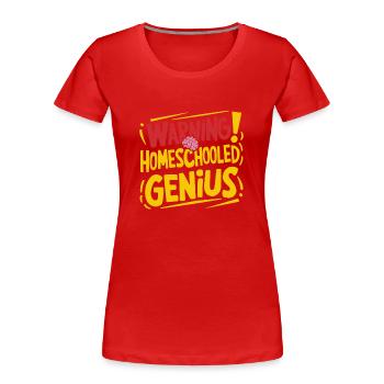 Homeschool Mom Dad Family Life Community Journey - Frauen Premium Bio T-Shirt - Rot - Vorne - Mia (176cm)