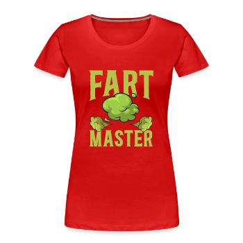 Furz Furzen Pupsen - Frauen Premium Bio T-Shirt - Rot - Vorne - Mia (176cm)