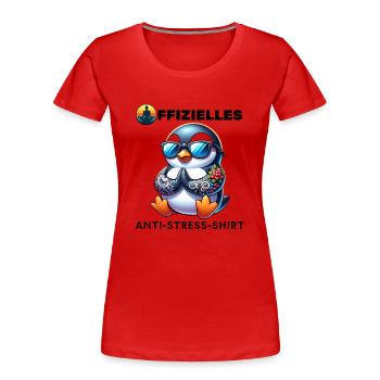 Meditate & Yoga Official Anti Stress - Women's Premium Organic T-Shirt - red - Front - Mia (176cm)
