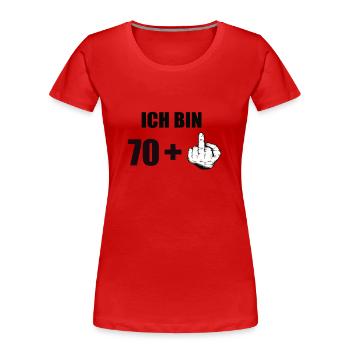 71 anniversaire - T-shirt bio Premium Femme - rouge - Devant - Mia (176cm)