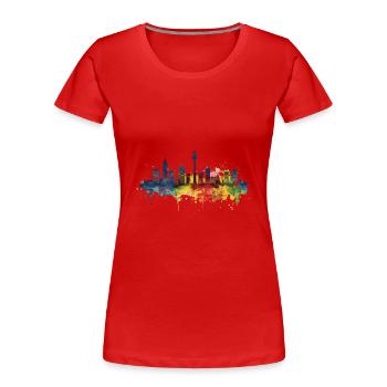 Springe - Frauen Premium Bio T-Shirt - Rot - Vorne - Mia (176cm)