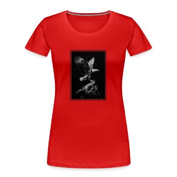 Bald Eagle Weißkopfseeadler - Frauen Premium Bio T-Shirt - Rot - Vorne - Mia (176cm)